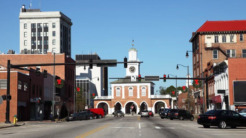 Downtown Fayetteville, North Carolina.