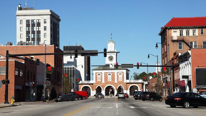 Downtown Fayetteville, North Carolina.