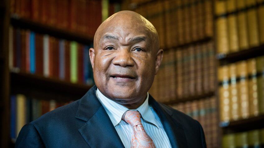 George Foreman George Foreman at the Oxford Union, Britain - 24 May 2016Former World Heavyweight champion boxer and Olympic Gold medalist, also known fo rhis promotion of the George Foreman grill, which has sold over 100 million units worldwide.
