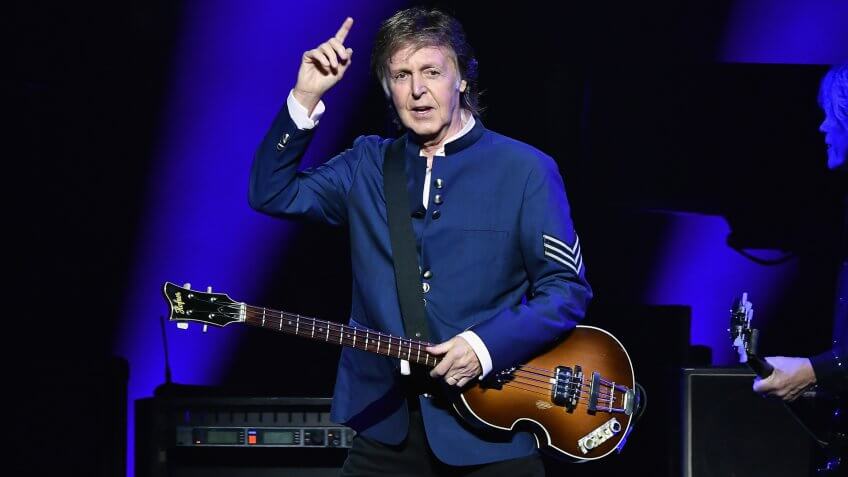 MIAMI, FL - JULY 07: Paul McCartney performs in concert at American Airlines Arena on July 7, 2017 in Miami, Florida.