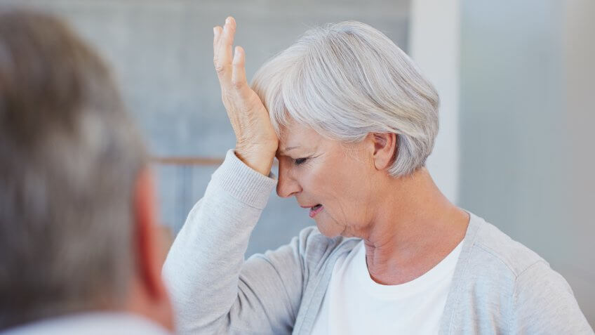 senior couple experiencing marital difficulties