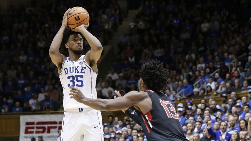 Mandatory Credit: Photo by Gerry Broome/AP/REX/Shutterstock (9264008y)Marvin Bagley III, Keith Braxton.