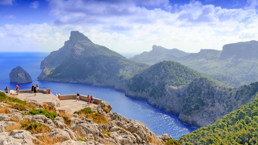 Mallorca, Spain landscape and view to Cape Formentor.