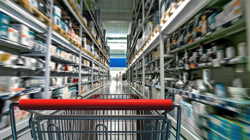 aisle, shopping cart, store