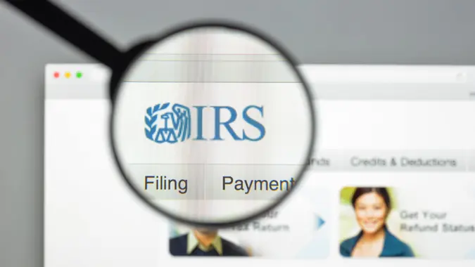 Milan, Italy - August 10, 2017: IRS website homepage.