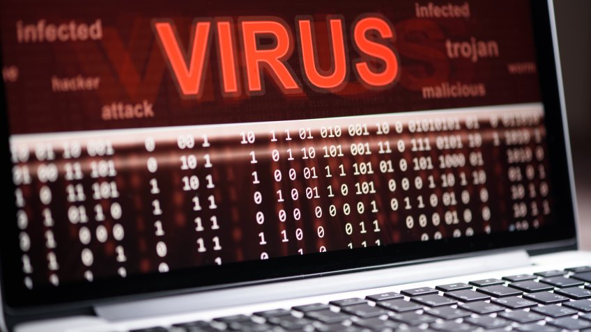 Computer, laptop, virus