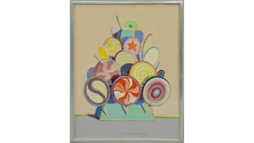 Lollipop Tree, Wayne Thiebaud, lollipops, painting
