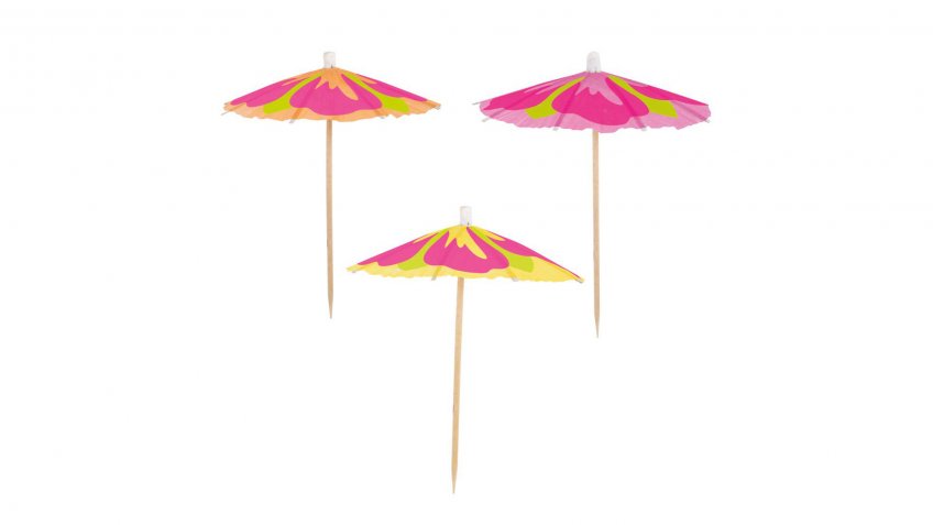 Set of 10 Luau Drink Umbrellas