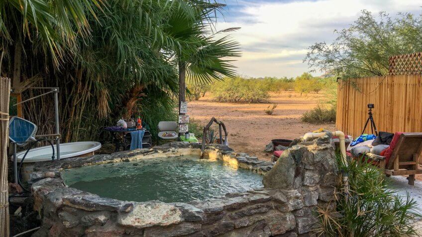 Desert View Pool at El Dorado Hot Springs, Tonopah, Arizona.