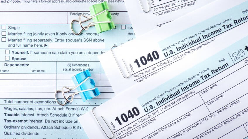 1040 form, income tax return