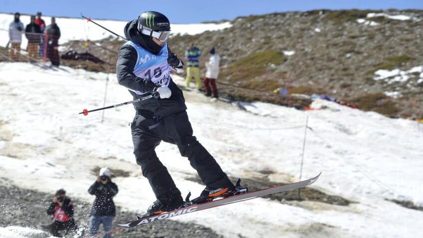 Mandatory Credit: Photo by MIGUEL ANGEL MOLINA/EPA/REX/Shutterstock (8524547an)US skier Gus Kenworthy competes to win silver medal in the Men's slopestyle final at the FIS Freestyle Ski and Snowboard World Championships 2017 in the Sierra Nevada, near Granada, Spain, 19 March 2017.