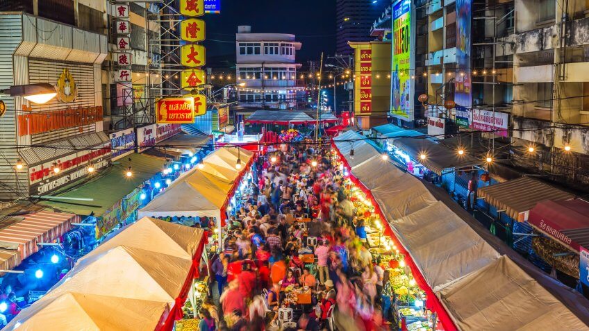 Night market in Thailand
