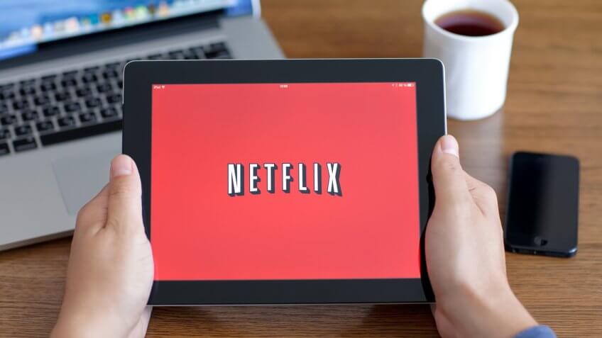 Simferopol, Russia - June 22, 2014: Netflix American company, a provider of films and TV series based on streaming media.