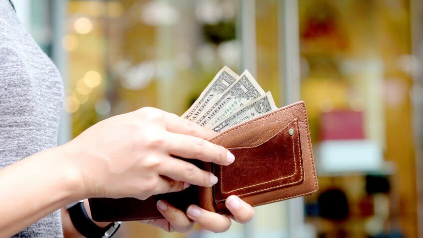 cash, dollar bills, money, shopping, wallet