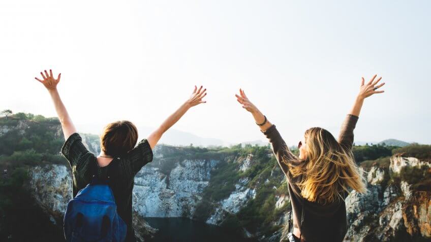 Young Women Travel Together