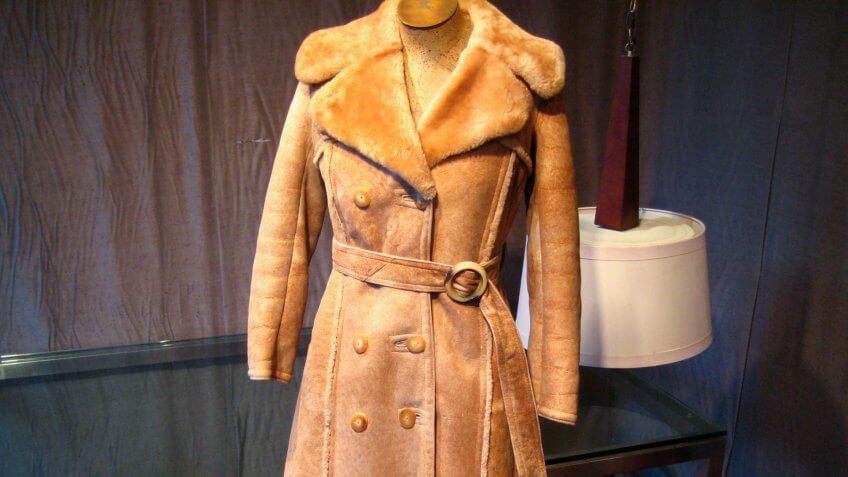 coat, fashion, genuine shearling, vintage