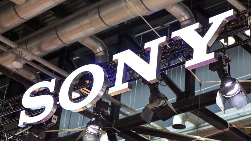 BEIJING, CHINA - APRIL 24, 2016: Sony sign; Sony is a Japanese multinational conglomerate corporation founded in 1946 that serves worldwide in diversified business.