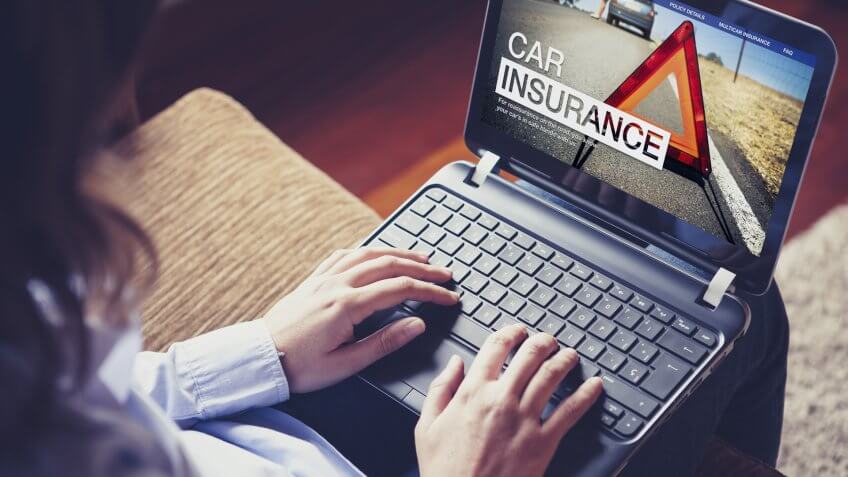 car insurance, laptop