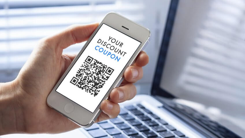 Coupon, digital coupon, discount coupon, online coupon, smartphone