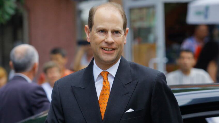 Prince Edward, Earl of Wessex, on a visit at Community Support Center "St.