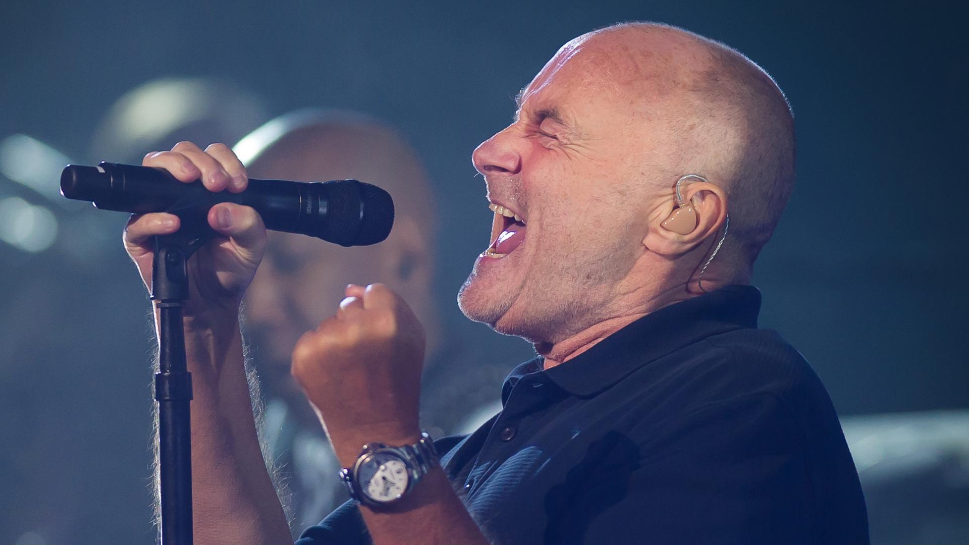 NEW YORK CITY, UNITED STATES - AUGUST 30 : Phil Collins performs at the 2016 US Open Grand Slam tennis tournament opening ceremony.