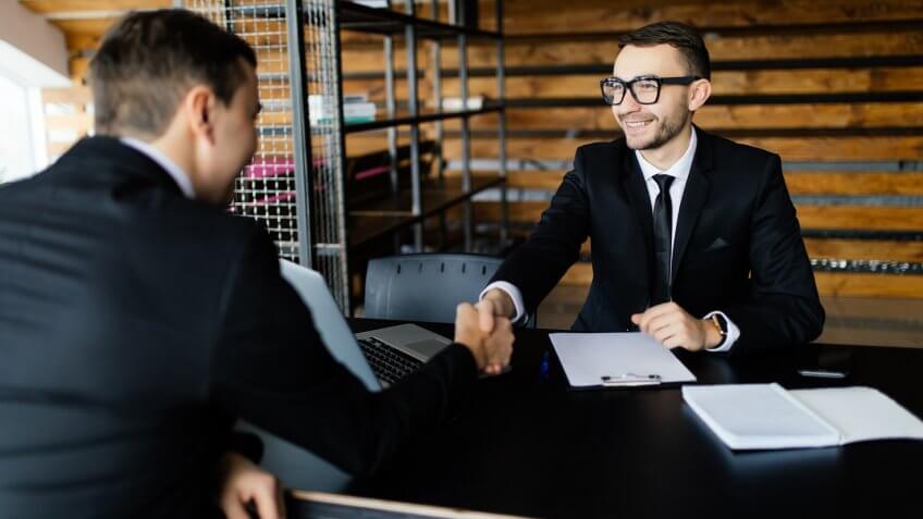 Two men making a deal