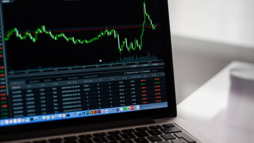 interest rate, laptop, stocks