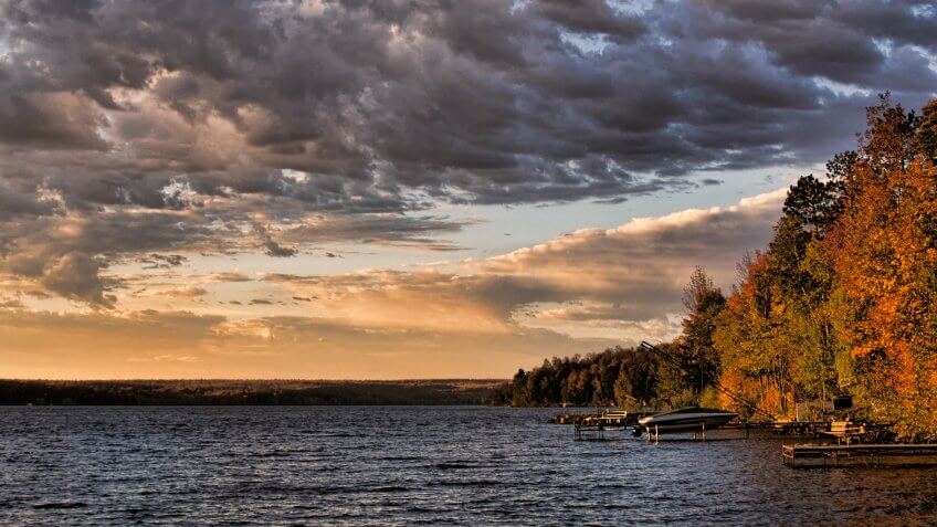 Cloud, Forest, Gogebic-County-Michigan, Michigan, Sky, Sunrise, Water, lake gogebic, nature