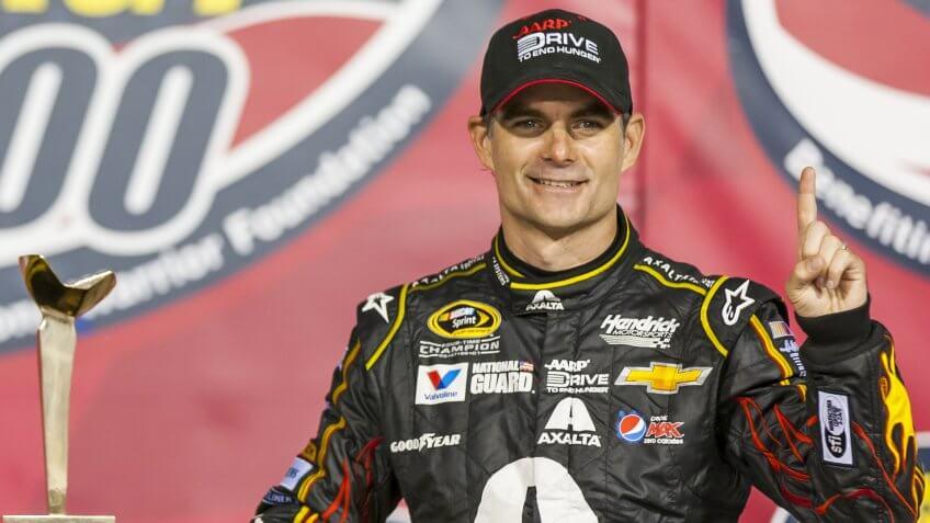 Kansas City, KS - May 10, 2014: Jeff Gordon (24) wins the "5-hour Energy 400 Benefiting Special Operations Warrior Foundation" at Kansas Speedway in Kansas City, KS.