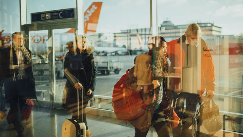 Travel, airport, passengers, travelers