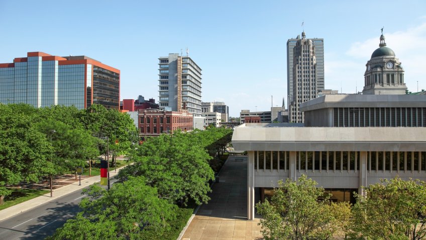 Downtown Fort Wayne, Indiana.