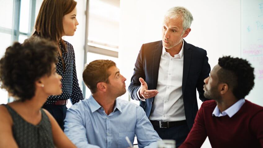 corporate businesspeople in the boardroom