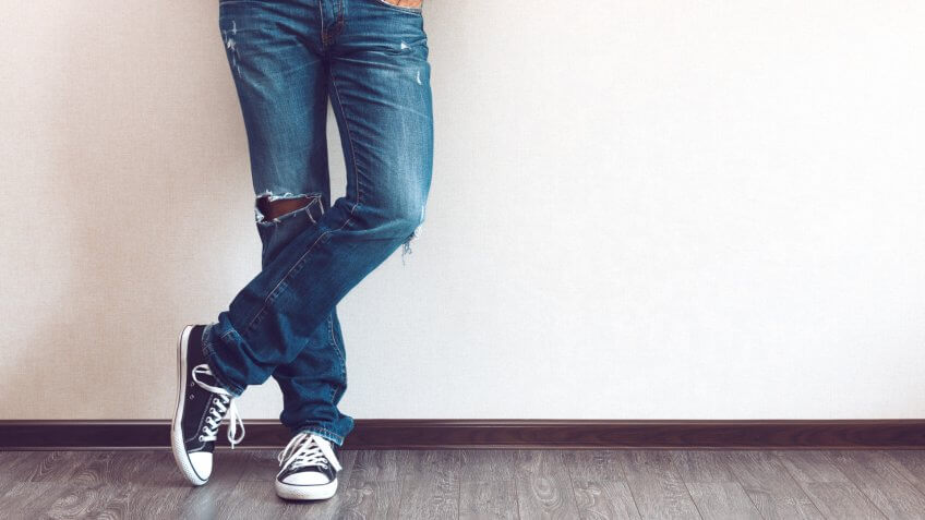 jeans and sneakers