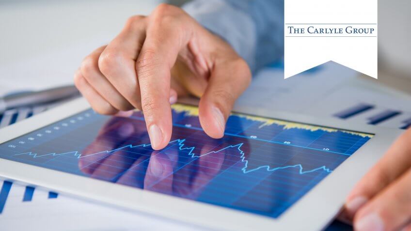 Businessman's Hand Analysing Graph On Digital Tablet.