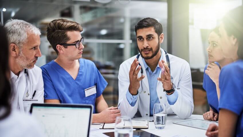 team of doctors having a meeting