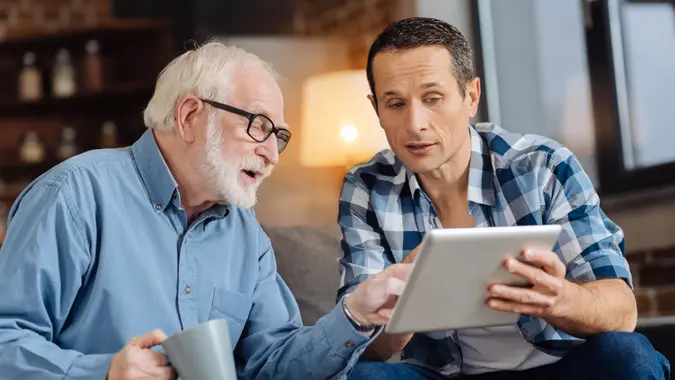 grandpa-son-talking-retired