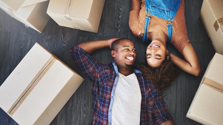couple moving house