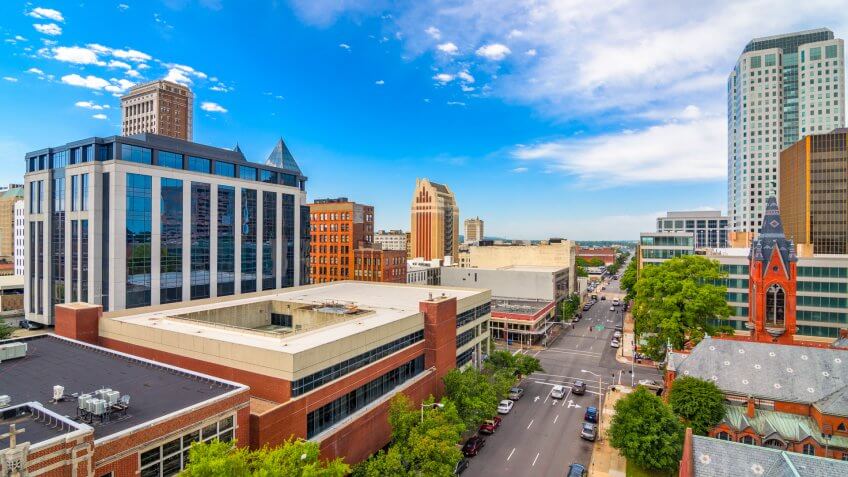 Birmingham, Alabama, USA downtown city skyline.