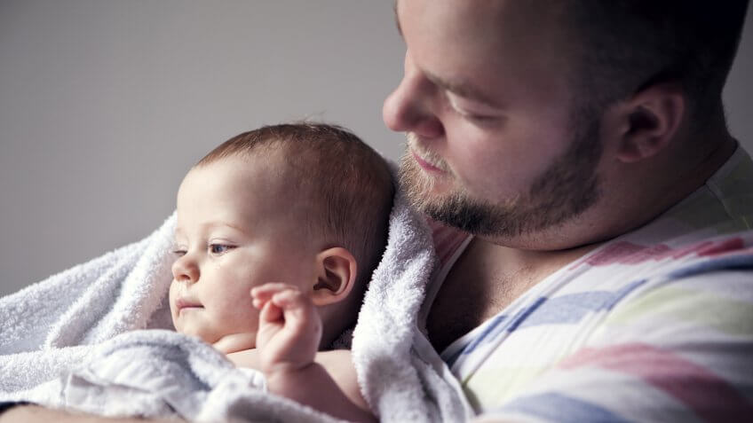 Father with baby son.