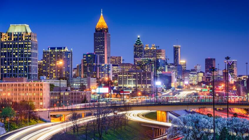 Atlanta, Georgia, USA downtown skyline.