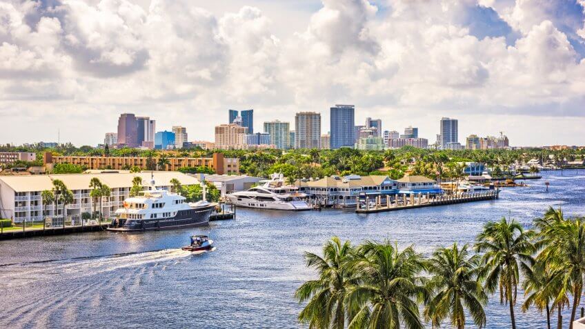 Fort Lauderdale, Florida, USA skyline.