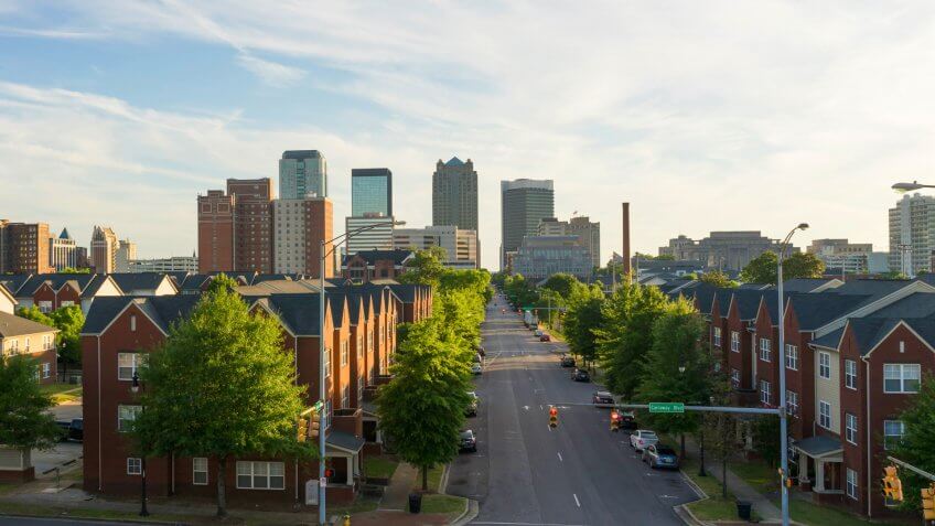 Sunset Downtown City Skyline Birmingham Alabama Carraway Blvd