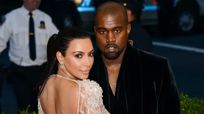 New York, NY Monday May 04, 2015: Kim Kardashian and Kanye West attend 'China: Through The Looking Glass' Costume Institute Gala, held at the Metropolitan Museum of Art in New York City, New York.