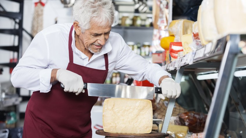 Adult, cheese, cheesemonger, elderly, employee, mature, senior, worker