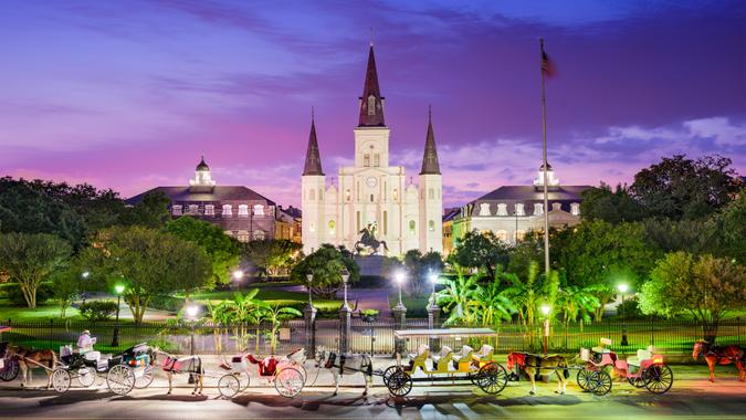 Louisana New Orleans, Louisiana at Jackson Square.