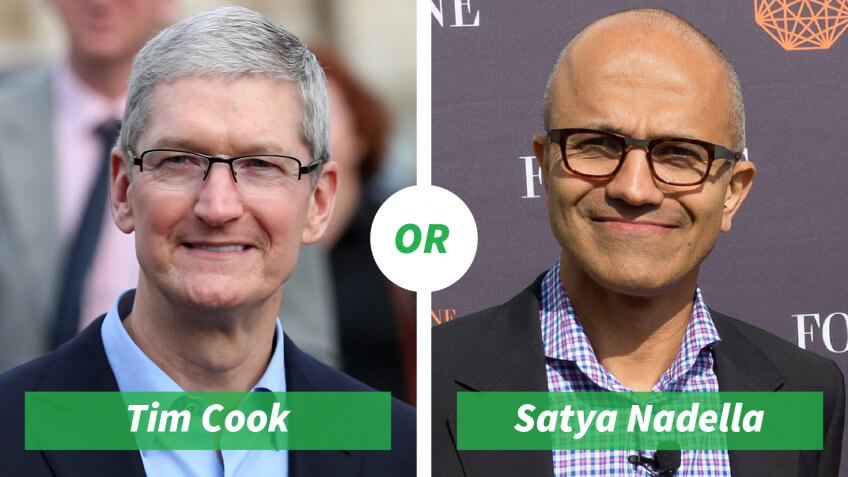 Tim Cook vs. Satya Nadella