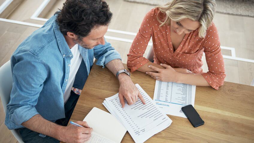 Shot of a couple working on their home financeshttp://195.