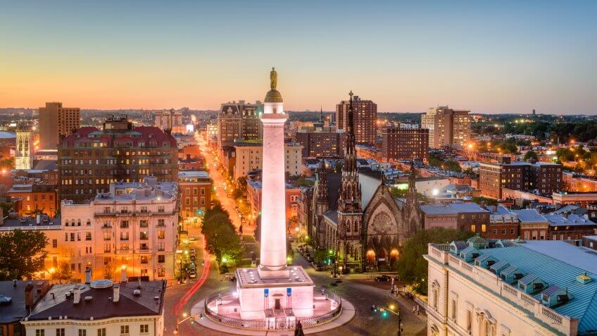 Baltimore, Maryland, USA cityscape