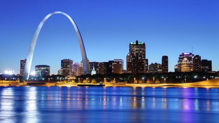 The city of St. Louis