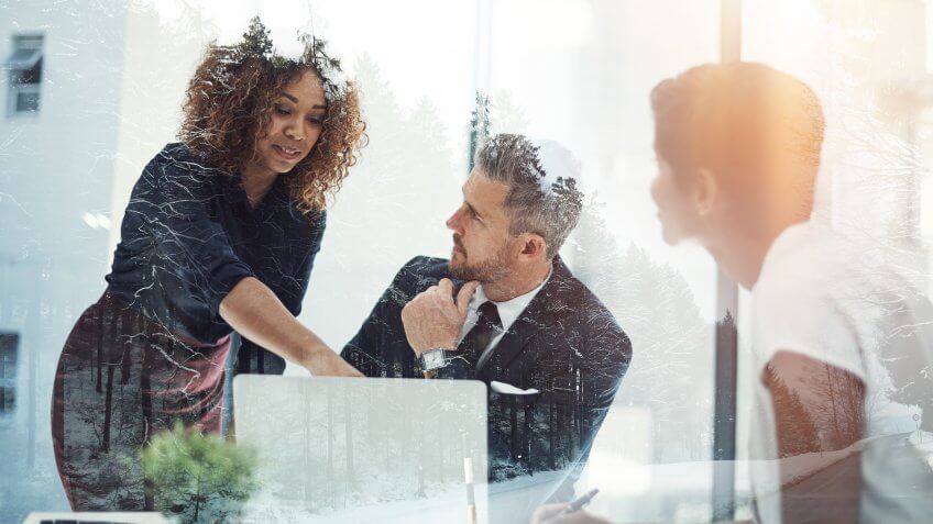 team of businesspeople in a meeting